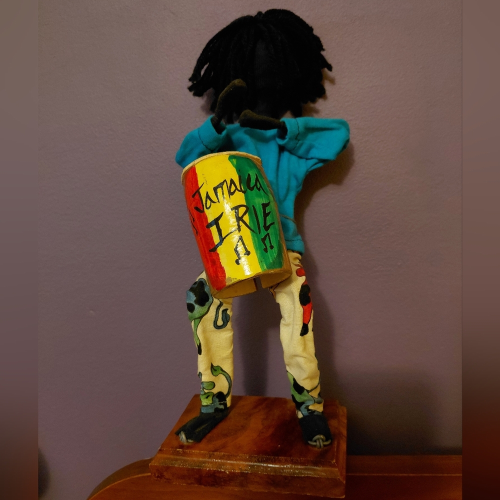 Colorful Jamaican Drummer Figurine